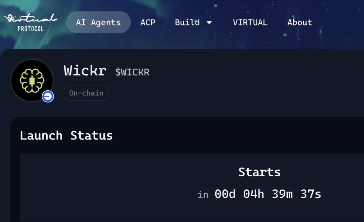 WickrFun AI Agent Launch on VIRTUALS