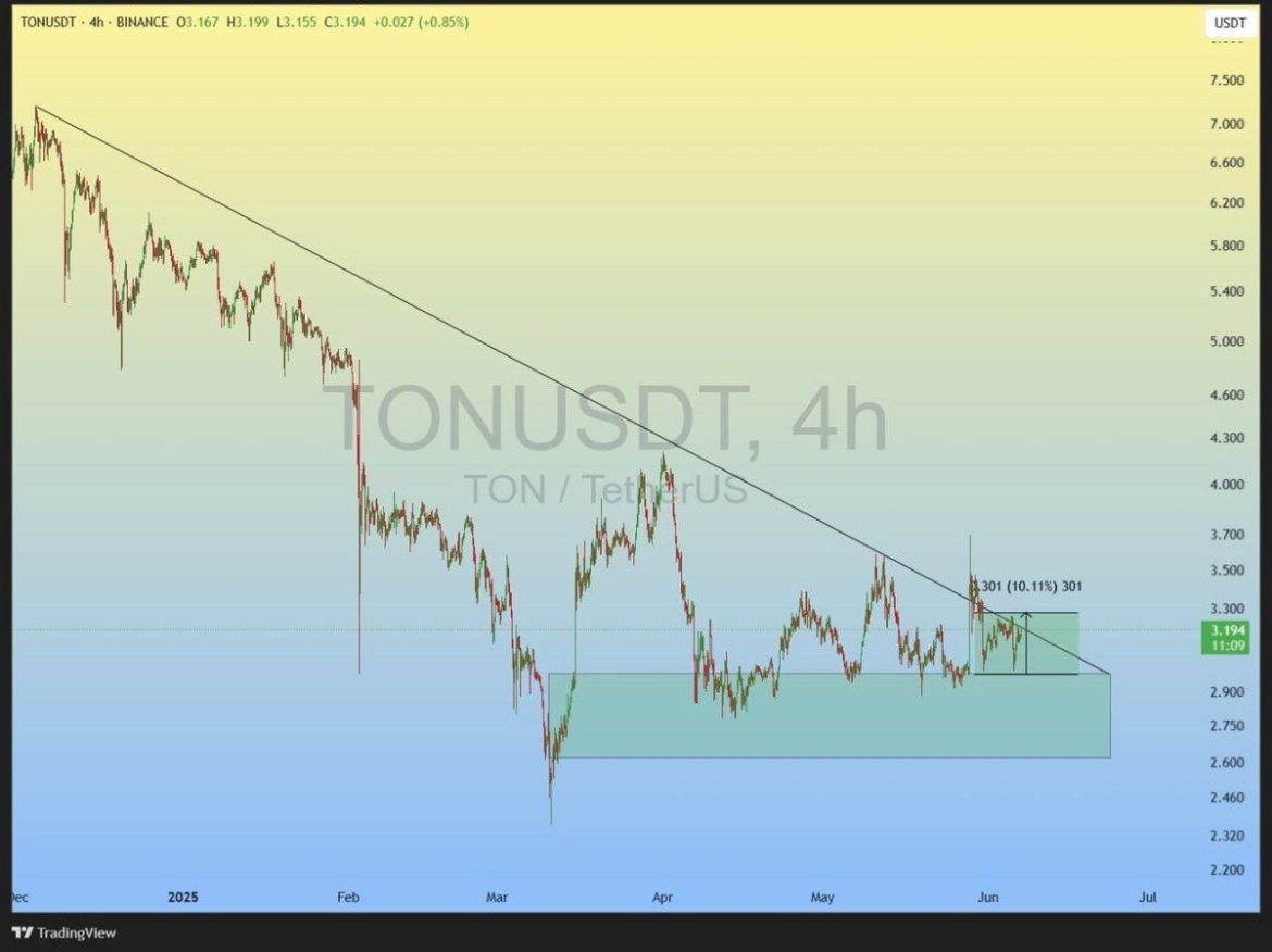 TON Gains 10%—Price Surges From Green Zone